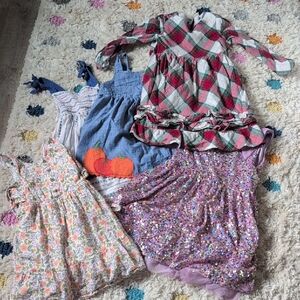 Bundle Of Five Holiday Dresses Girls Size 6